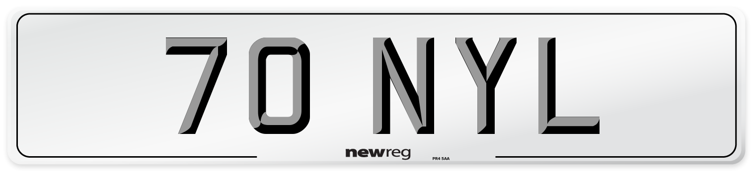 70 NYL Number Plate from New Reg